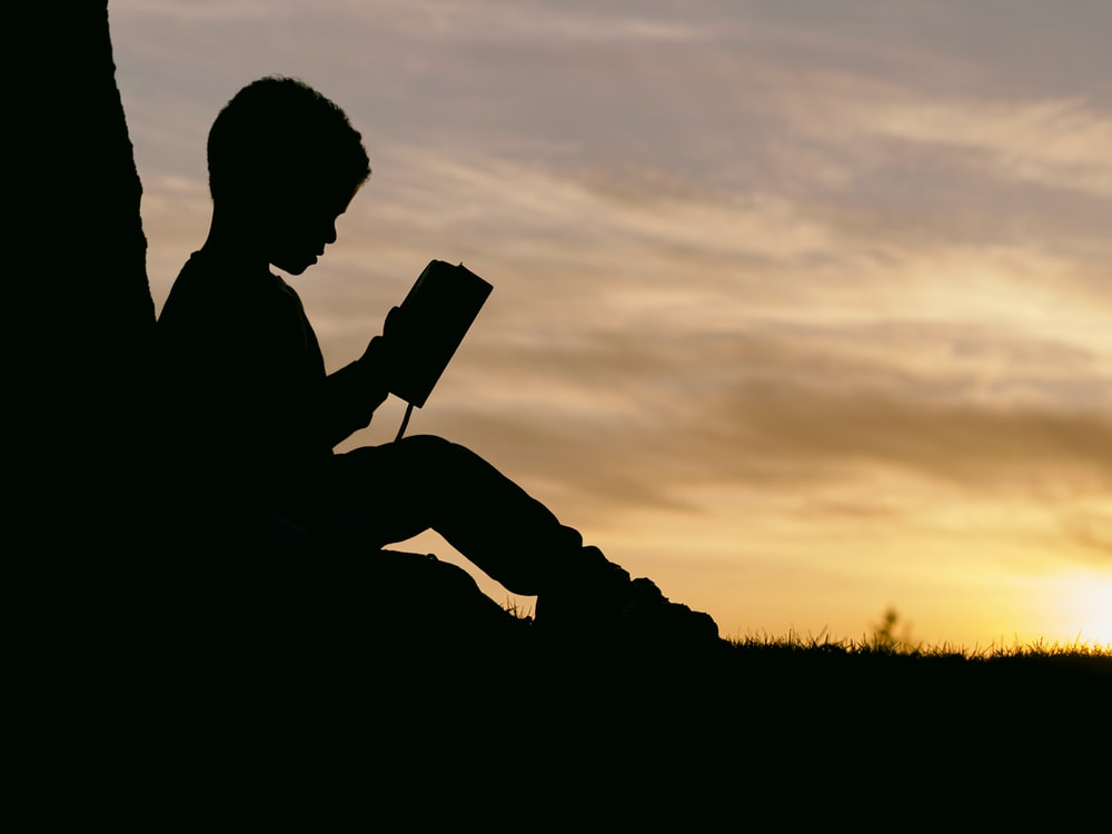 A child reading a book