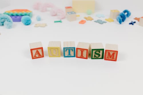 Autism written using blocks