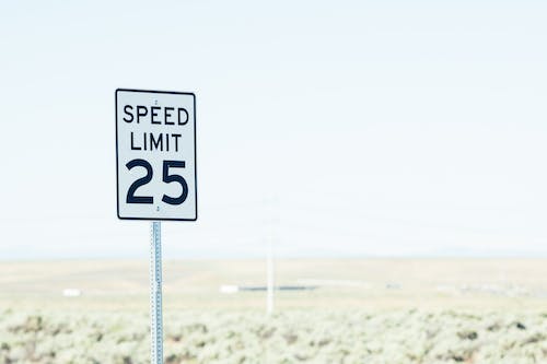 A speed limit sign