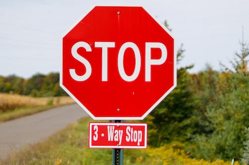 A stop sign