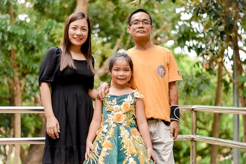 An Asian family
