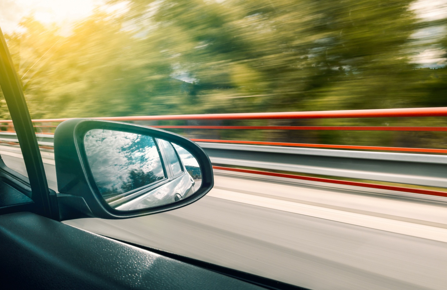 A car's side mirror