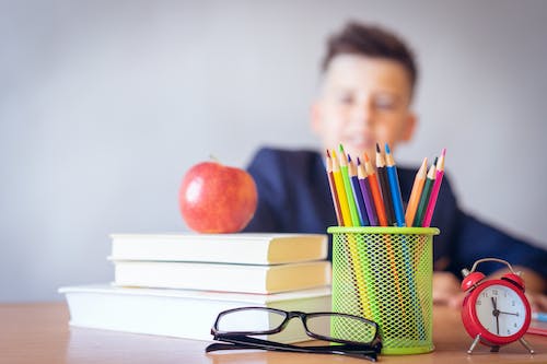 A student's desk