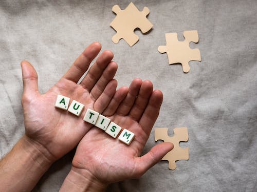 Autism written using tiles