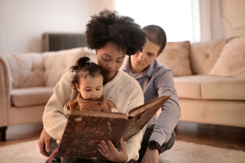 Mother reading to her child