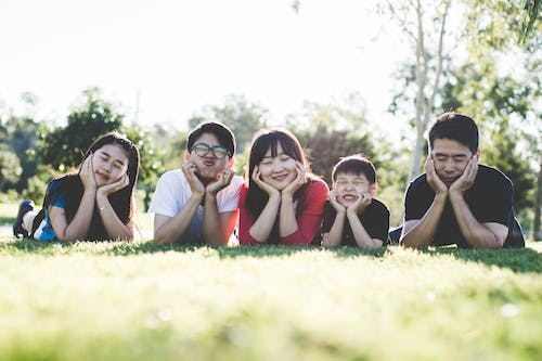 An Asian family